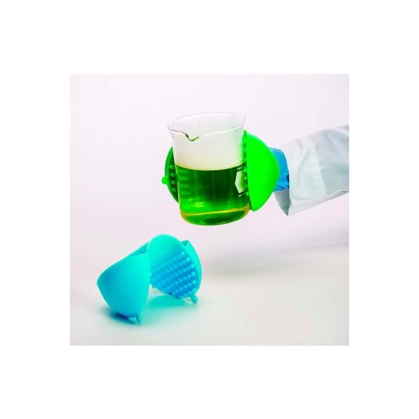 Bel-Art F38000-0001 Hot Hand Protector, Silicone, 3-7/8"W x 7-1/2"H, Sky Blue, 1/PK 380000001 - main
